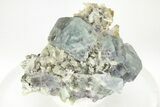 Cubic Fluorite Crystals on Quartz - Yaogangxian Mine #215797-2